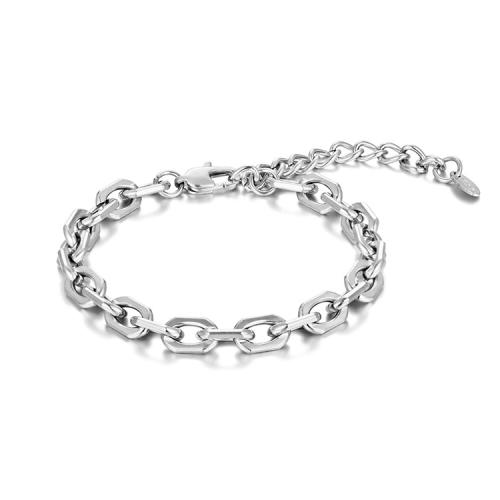 Edelstahl Armbänder, 304 Edelstahl, mit Verlängerungskettchen von 5cm, Vakuum-Ionen-Beschichtung, Modeschmuck & unisex, keine, Länge:ca. 17 cm, verkauft von PC