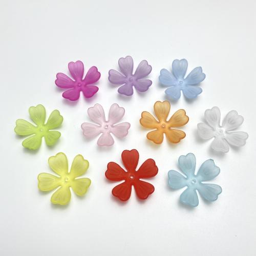 DIY Hair Flowers, Acrylic, injection moulding, frosted 27mm Approx 1.8mm, Approx 