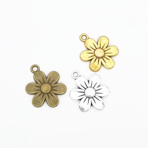 Zinc Alloy Flower Pendants, plated, DIY Approx 