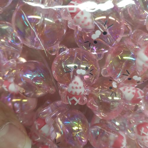 Transparent Acrylic Beads, Cat, DIY 