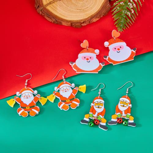 Christmas Earrings, Acrylic, printing, Christmas Design & for woman [