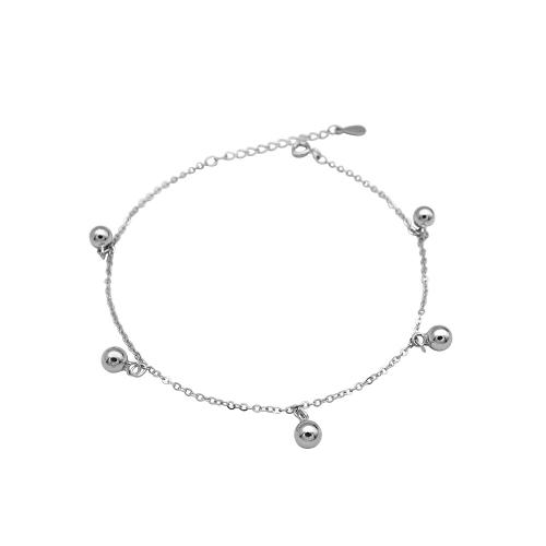 Мода ювелирные изделия anklet, Серебро 925 пробы, с 3CM наполнитель цепи, Женский, серебряный, длина:Приблизительно 21 см, продается PC