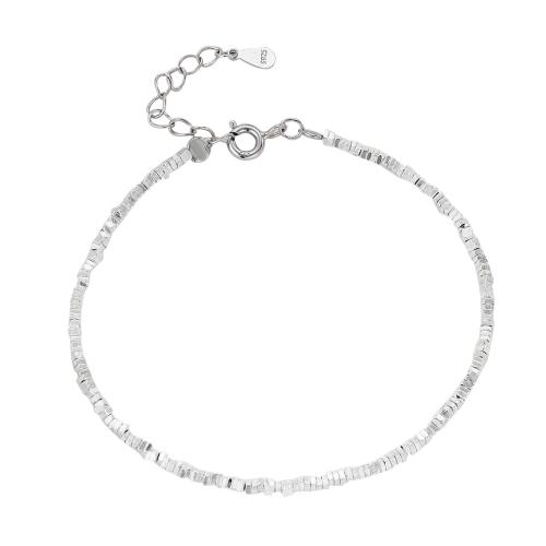 Pulseras de Plata Estelina, plata de ley 925, con Shell Pearl, con 3CM extender cadena, diferentes estilos para la opción & para mujer, plateado, longitud:aproximado 16 cm, Vendido por UD