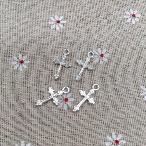 Zinc Alloy Cross Pendants, antique silver color plated, DIY 