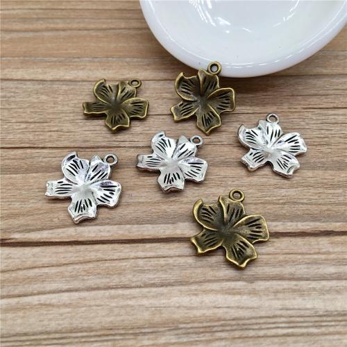 Zinc Alloy Flower Pendants, plated, DIY 