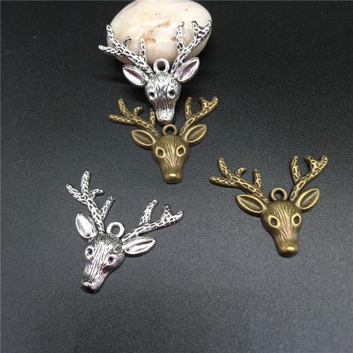 Zinc Alloy Animal Pendants, Deer, plated, DIY 