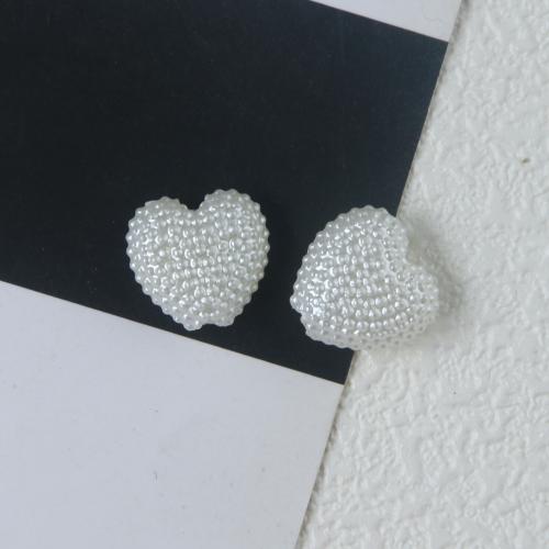 Imitation Pearl Plastic Beads, Plastic Pearl, Heart, DIY 