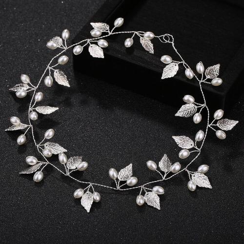 Headband, Zinc Alloy, with Plastic Pearl, fashion jewelry & for woman 530mm [