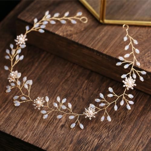 Headband, Zinc Alloy, with Crystal, fashion jewelry & for woman [