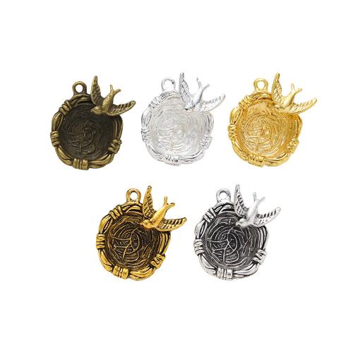 Zinc Alloy Animal Pendants, Bird Nest, plated, DIY 