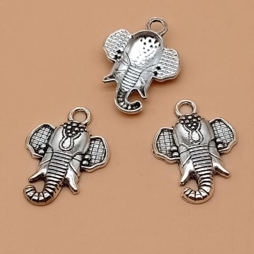 Zinc Alloy Animal Pendants, Elephant, plated, DIY 