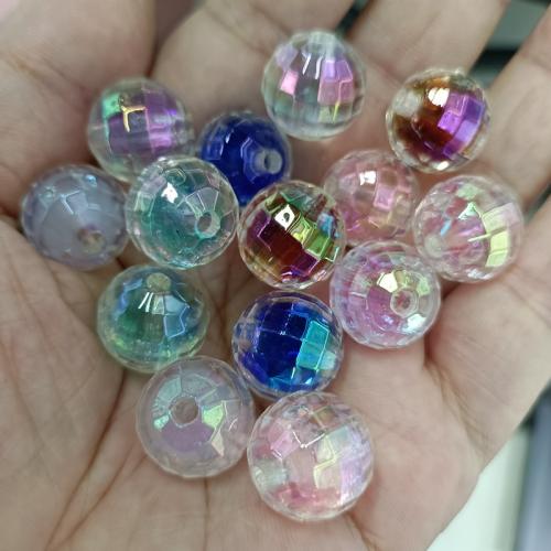 Plating Acrylic Beads, Round, DIY 16mm 