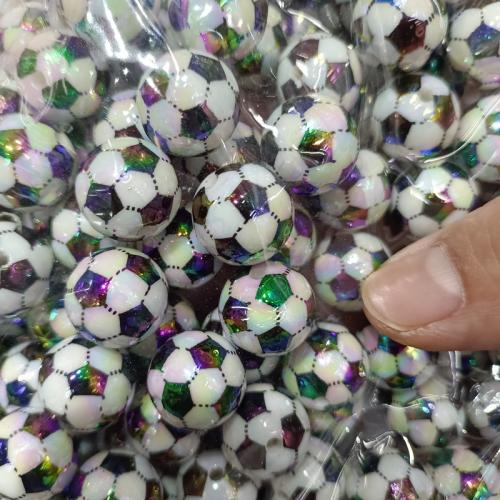 Plating Acrylic Beads, Round, DIY 16mm 