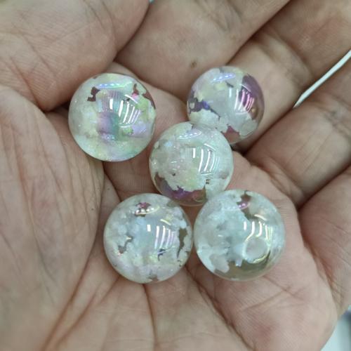 Plating Acrylic Beads, Round, DIY 16mm 