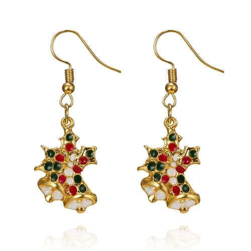 Christmas Earrings, Zinc Alloy, plated, Christmas Design & for woman & enamel [