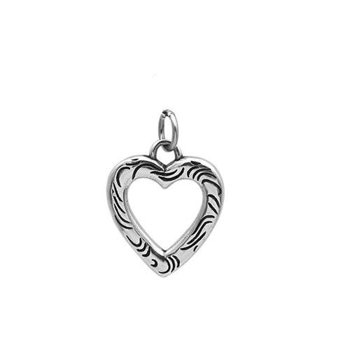 Sterling Silver Heart Pendants, 925 Sterling Silver, DIY original color 