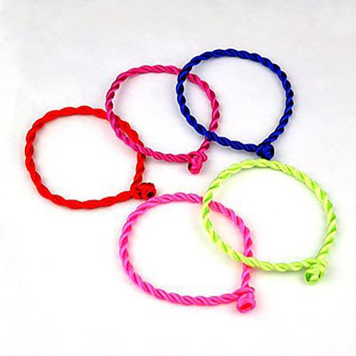 Pulseras de cordón de nylon, Ajustable & unisexo, más colores para la opción, longitud:aproximado 19 cm, 50PCs/Bolsa, Vendido por Bolsa