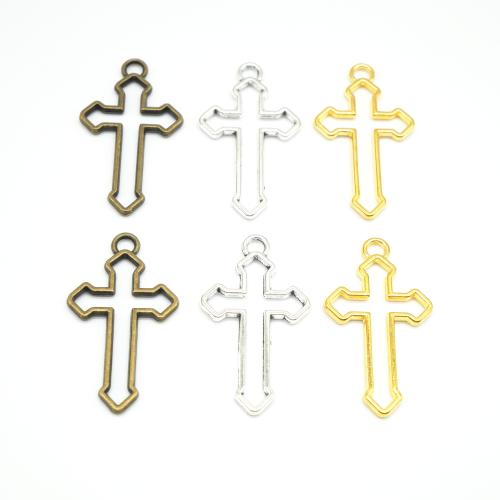 Zinklegierung Kreuz Anhänger, plattiert, DIY, keine, 38x24x2mm, 100PCs/Tasche, verkauft von Tasche