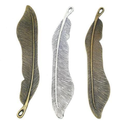 Zinklegierung Blatt Anhänger, plattiert, DIY, keine, 100x21x3mm, 100PCs/Tasche, verkauft von Tasche