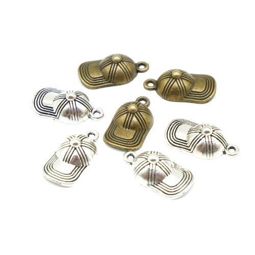 Zinklegierung Hut Anhänger, plattiert, DIY, keine, 19x10x6mm, 100PCs/Tasche, verkauft von Tasche