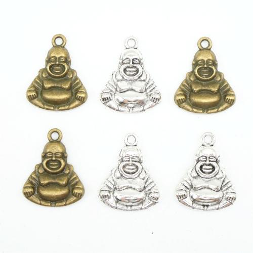 Zink Legierung Schmuck Anhänger, Zinklegierung, Buddha, plattiert, DIY, keine, 20x16mm, 100PCs/Tasche, verkauft von Tasche