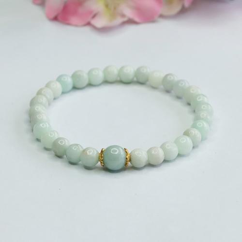 jade bracelet, Rond, style folk & pour femme, beads length 6mm Environ 6-8 pouce, Vendu par PC