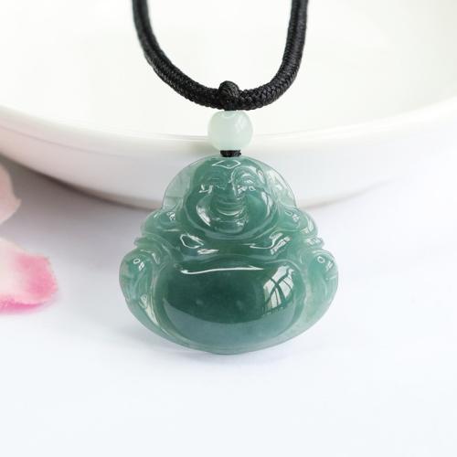 Jadite Anhänger, Jadeit, Buddha, Folk-Stil & DIY, 24x26x5mm, verkauft von PC