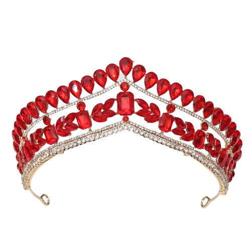 Bridal Tiaras, Zinc Alloy, with Crystal, for bridal & with rhinestone 