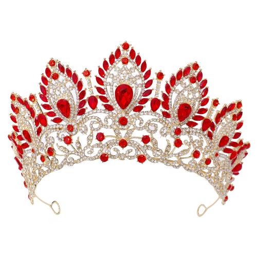 Bridal Tiaras, Zinc Alloy, with Crystal, for bridal & with rhinestone 