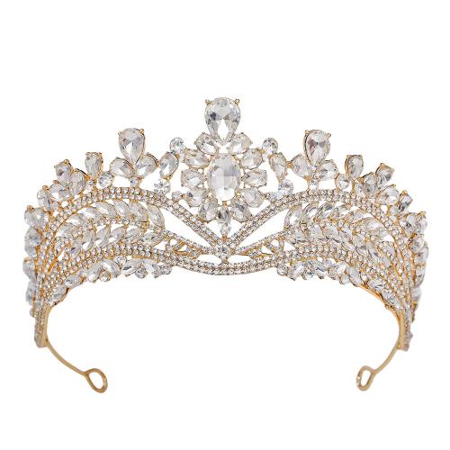 Bridal Tiaras, Zinc Alloy, with Crystal, for bridal & with rhinestone 