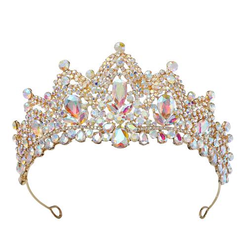 Bridal Tiaras, Zinc Alloy, with Crystal, for bridal & with rhinestone 