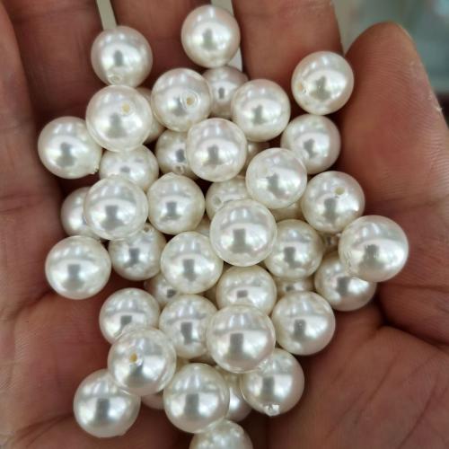 South Sea Shell Beads, Shell Pearl, Round, DIY & half-drilled 