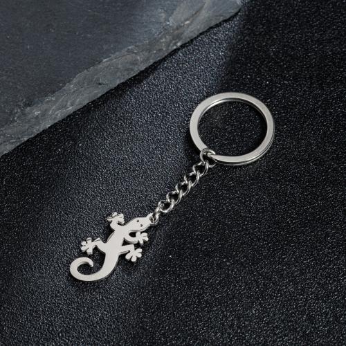 Stainless Steel Key Clasp, 304 Stainless Steel, Gecko, plated, fashion jewelry 