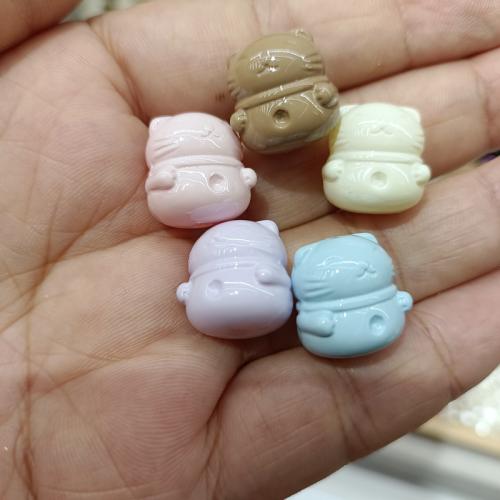 Solid Color Acrylic Beads, Cat, DIY 15mm 