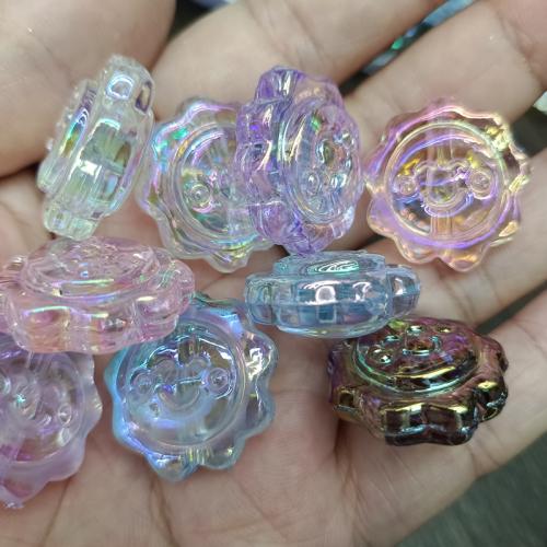 Transparent Acrylic Beads, Flower, DIY 24mm 