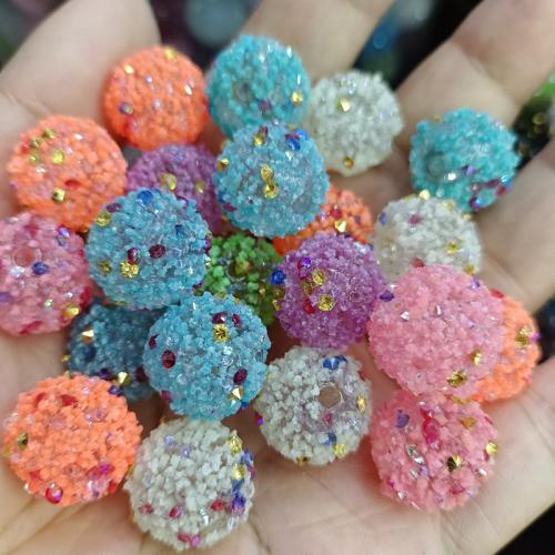 Acrylic Jewelry Beads, Round, DIY, mixed colors, 16mm 