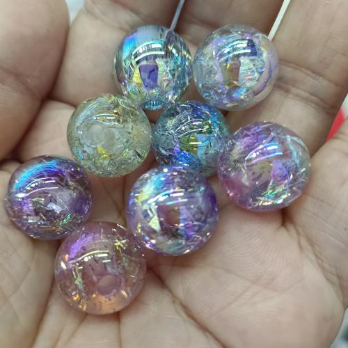 Plating Acrylic Beads, Round, DIY 16mm 