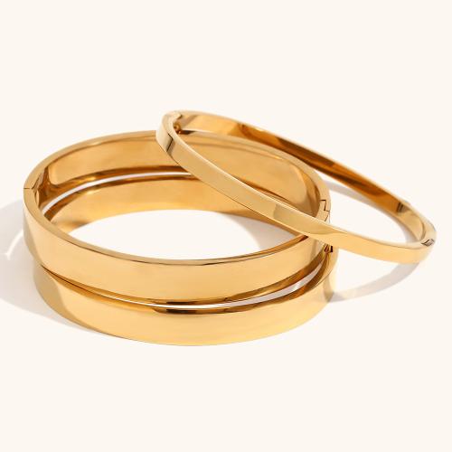 Brazalete del acero inoxidable, acero inoxidable 304, 18K chapado en oro, Joyería & diverso tamaño para la opción & para mujer, Vendido por UD