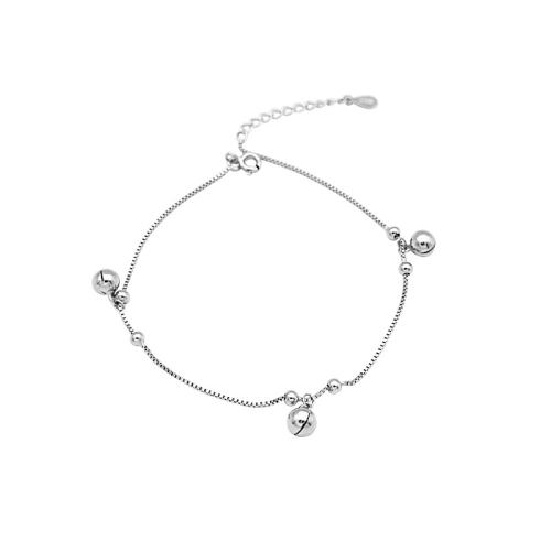 Tobillera de joyería de moda, plata de ley 925, con 3CM extender cadena, para mujer, plateado, longitud:aproximado 19 cm, Vendido por UD