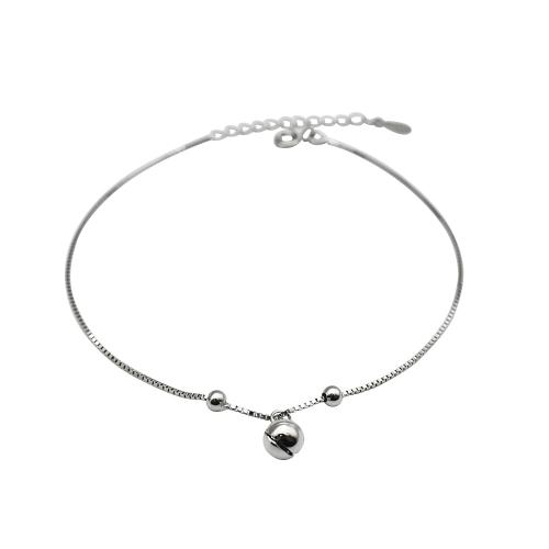 Tobillera de joyería de moda, plata de ley 925, con 3CM extender cadena, para mujer, plateado, longitud:aproximado 20 cm, Vendido por UD