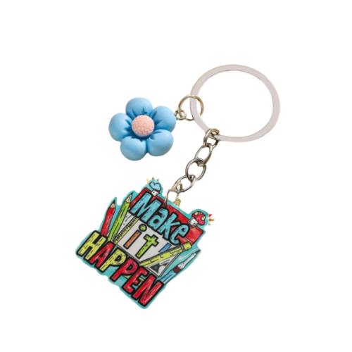 Acrylic Key Chain, Zinc Alloy, with Acrylic, portable & multifunctional 