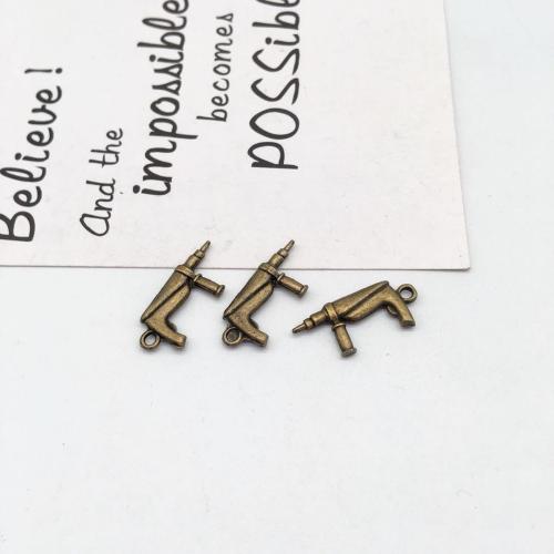 Zinklegierung hohle Anhänger, Electrodrill, antike Bronzefarbe plattiert, DIY, 12x27mm, 100PCs/Tasche, verkauft von Tasche