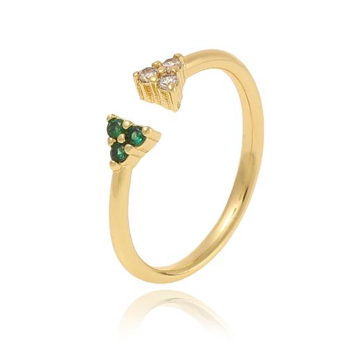 Anillo de dedo de cobre amarillo zirconia pavimenta Cubic, metal, chapado, micro arcilla de zirconia cúbica & para mujer, más colores para la opción, Vendido por UD