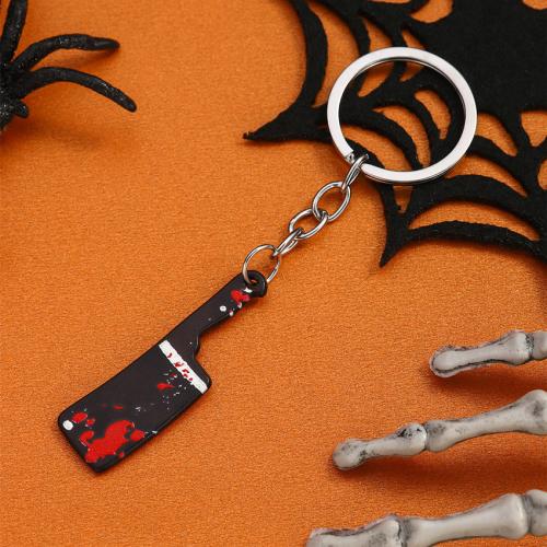 Acrylic Key Chain, Zinc Alloy, with Acrylic, portable & multifunctional silver color 