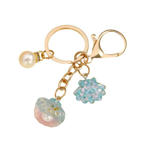 Acrylic Key Chain, Zinc Alloy, with Plastic Pearl & Acrylic, portable & multifunctional & with rhinestone 