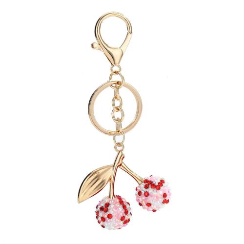 Acrylic Key Chain, Zinc Alloy, with Acrylic, portable & multifunctional & with rhinestone 