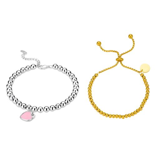 Titane bracelet en acier et bracelet, Acier titane, Placage, styles différents pour le choix & pour femme, plus de couleurs à choisir Environ 16 cm, Vendu par PC