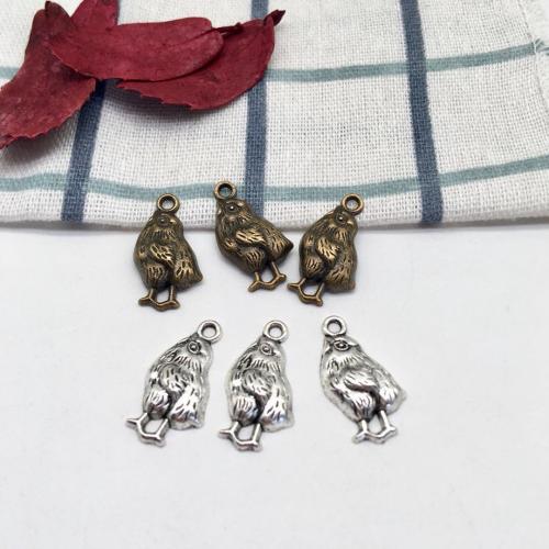 Zinc Alloy Animal Pendants, Chicken, plated, DIY [