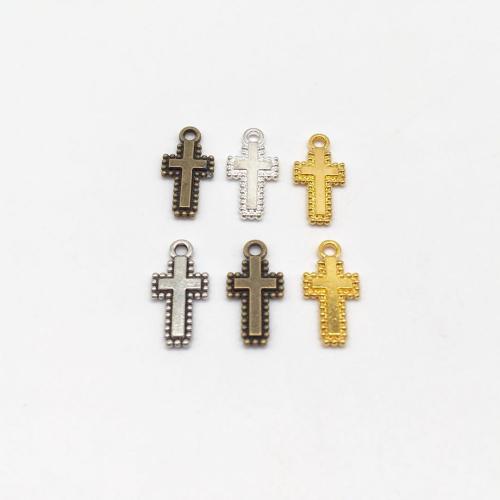 Colgantes de Aleación de Zinc en Forma Cruces, chapado, Bricolaje, más colores para la opción, 20x10mm, 100PCs/Bolsa, Vendido por Bolsa