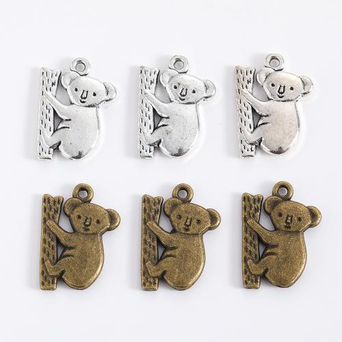 Zinklegierung Tier Anhänger, Koala, plattiert, DIY, keine, 1.9x1.4x2mm, 100PCs/Tasche, verkauft von Tasche